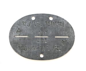 12./Inf.Rgt.15(mot) Erkennungsmarke