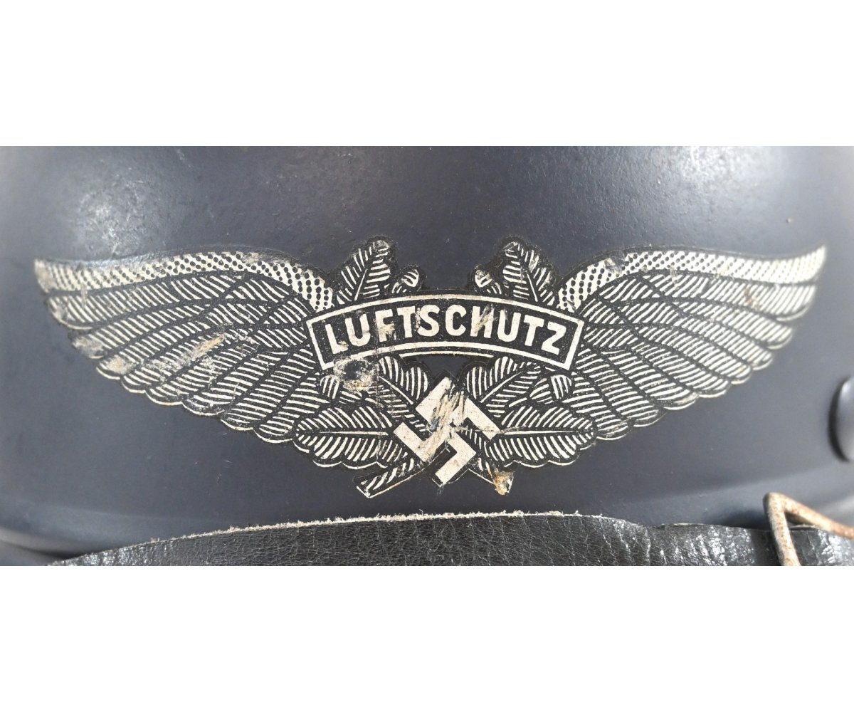 Near Mint M40 Beaded Luftschutz Helmet (Q62) — image 3