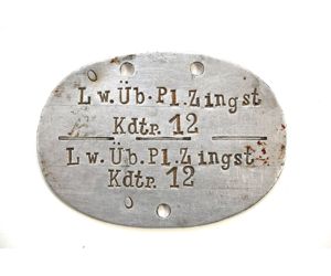 Rare Lw.Üb.Pl.Zingst Kdtr. Erkennungsmarke (POW)