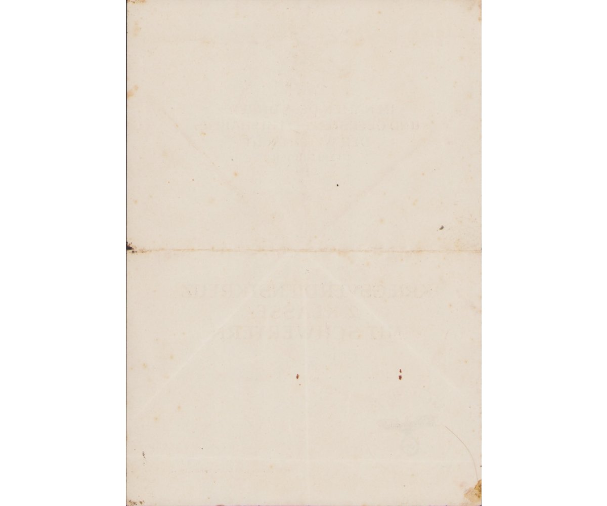 Oblt.d.Res. Fahrkol.205 KVKII Award Document — image 3