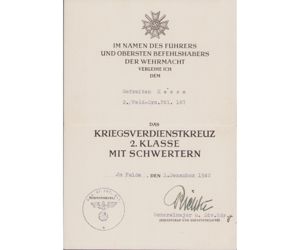 Feld-Ers.Btl.187 KVKII Award Document