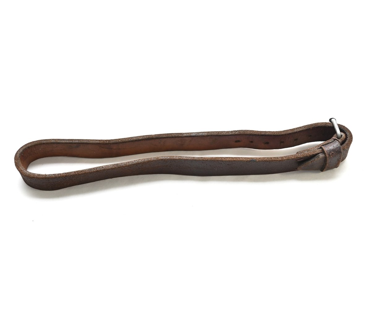 Brown Leather Flak Rgt.4 Marked Equipment Strap — image 3