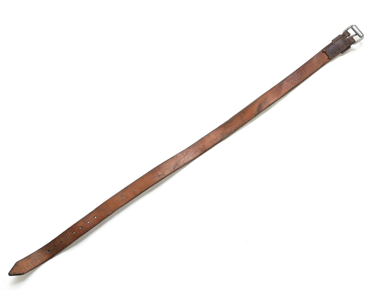 Brown Leather Flak Rgt.4 Marked Equipment Strap — image 5