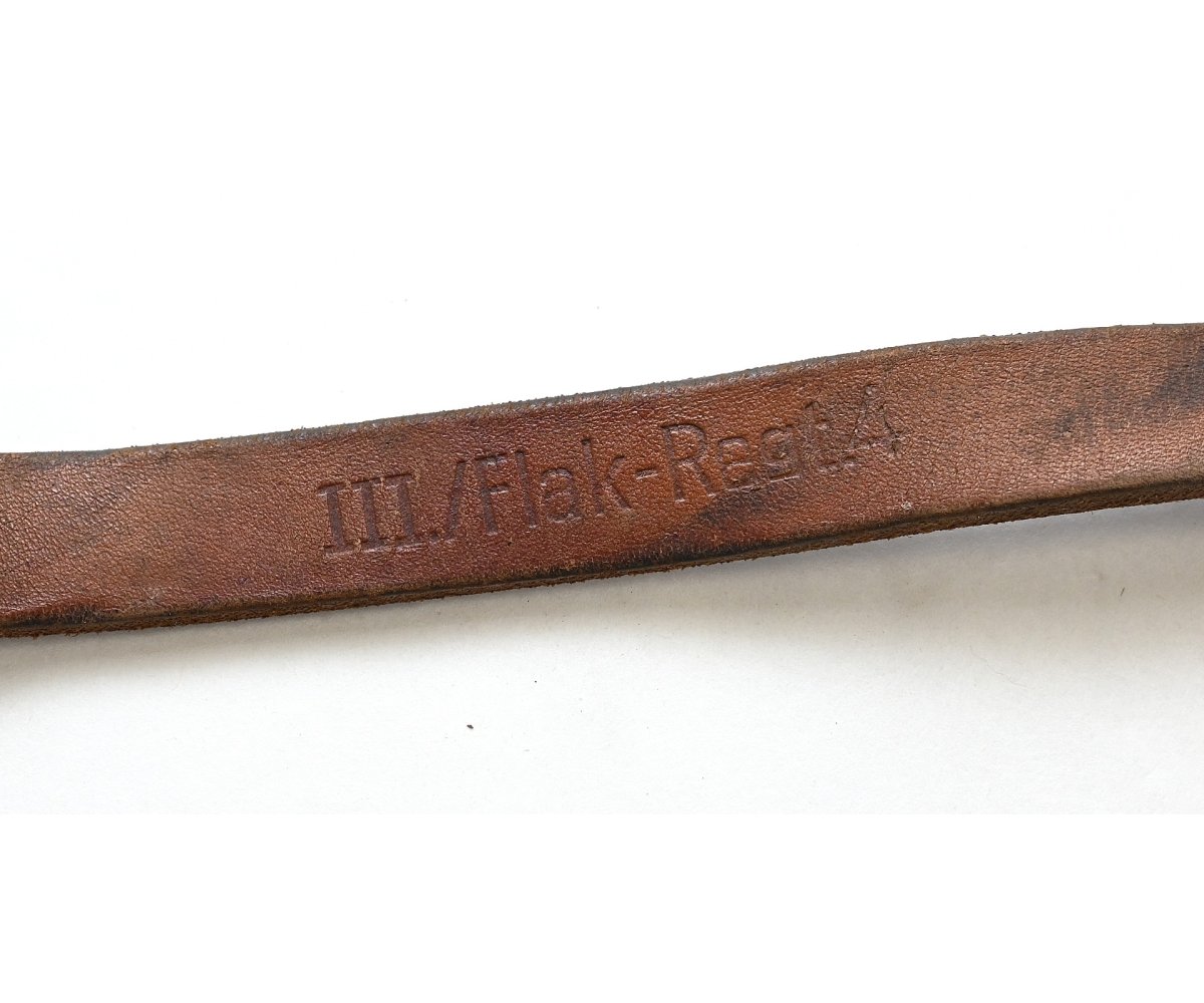 Brown Leather Flak Rgt.4 Marked Equipment Strap — image 6