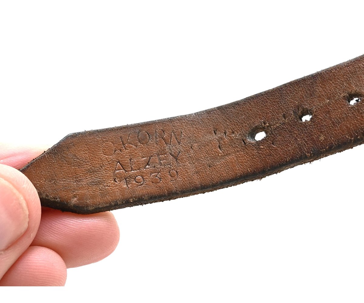 Brown Leather Flak Rgt.4 Marked Equipment Strap — image 7