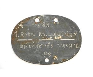 7.Rekr.Kp.Laupheim Erkennungsmarke