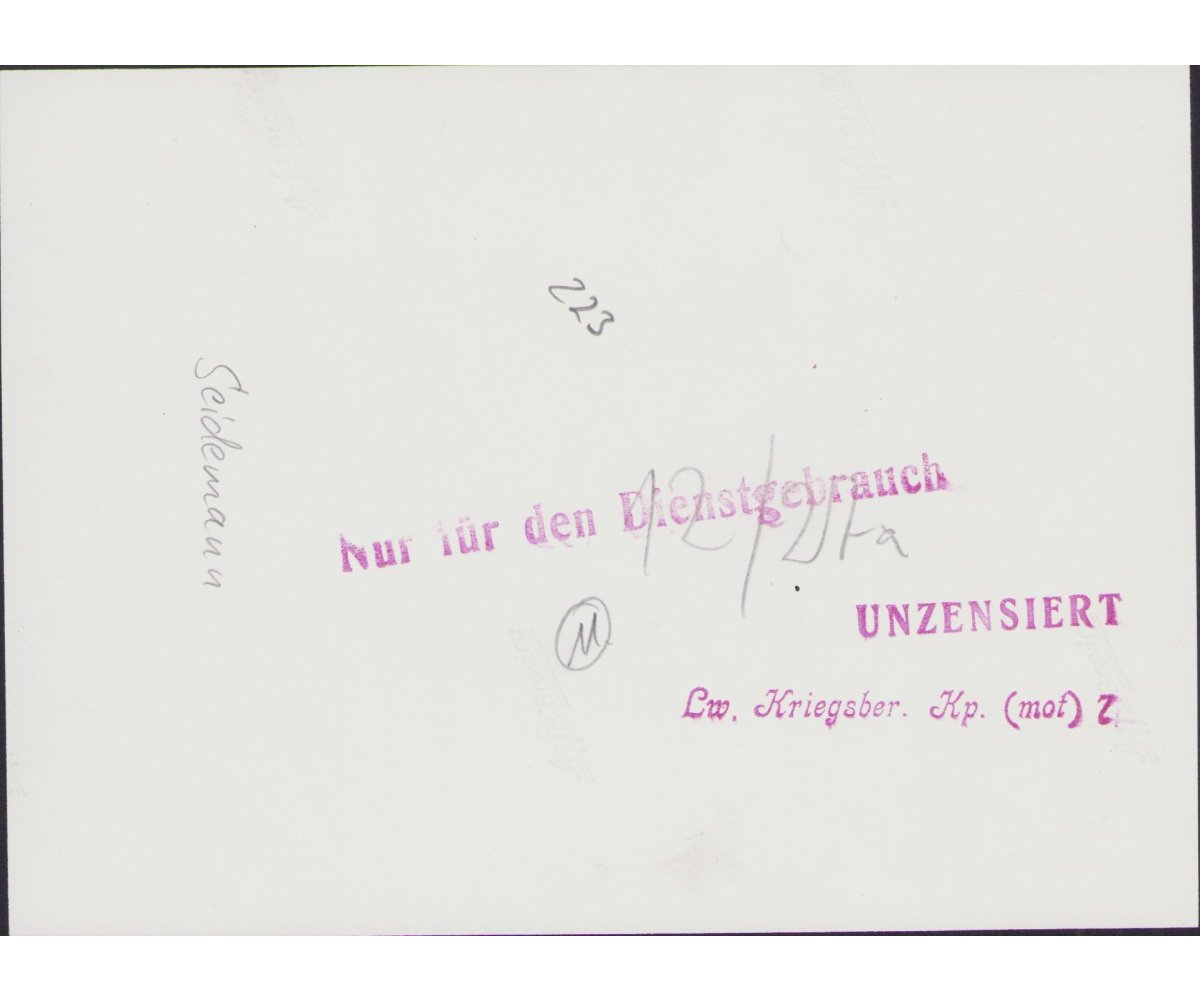 Ritterkreuzträger Oberst Seidemann Press Photo — image 2