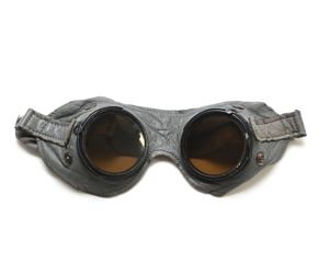 Grey Leather Wehrmacht Schutzbrille