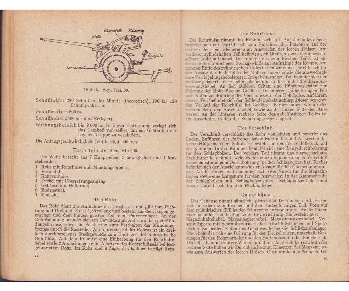 Luftwaffe 'Kanonier 2cm Flak 30' Booklet 1942 — image 4