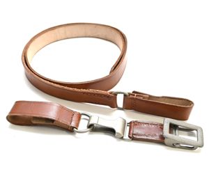 Mint! Brown Leather Officer's Cross Strap