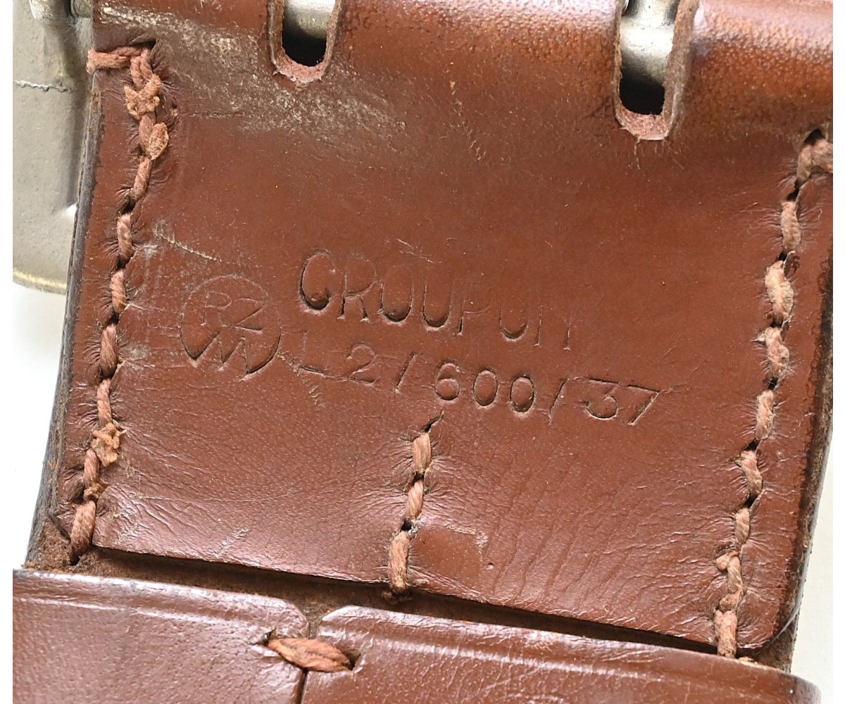 Brown Leather Wehrmacht Officer's Belt (120cms) — image 6