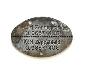 Named Kriegsmarine Erkennungsmarke (S)