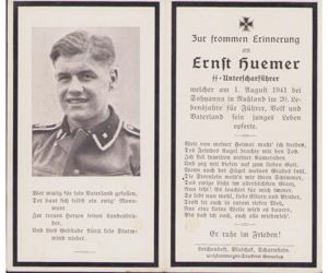 Waffen-ᛋᛋ Death Notice 1941 (Rußland)