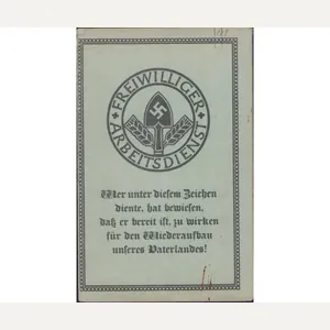 Freiwillige Arbeitsdienst ID-Card