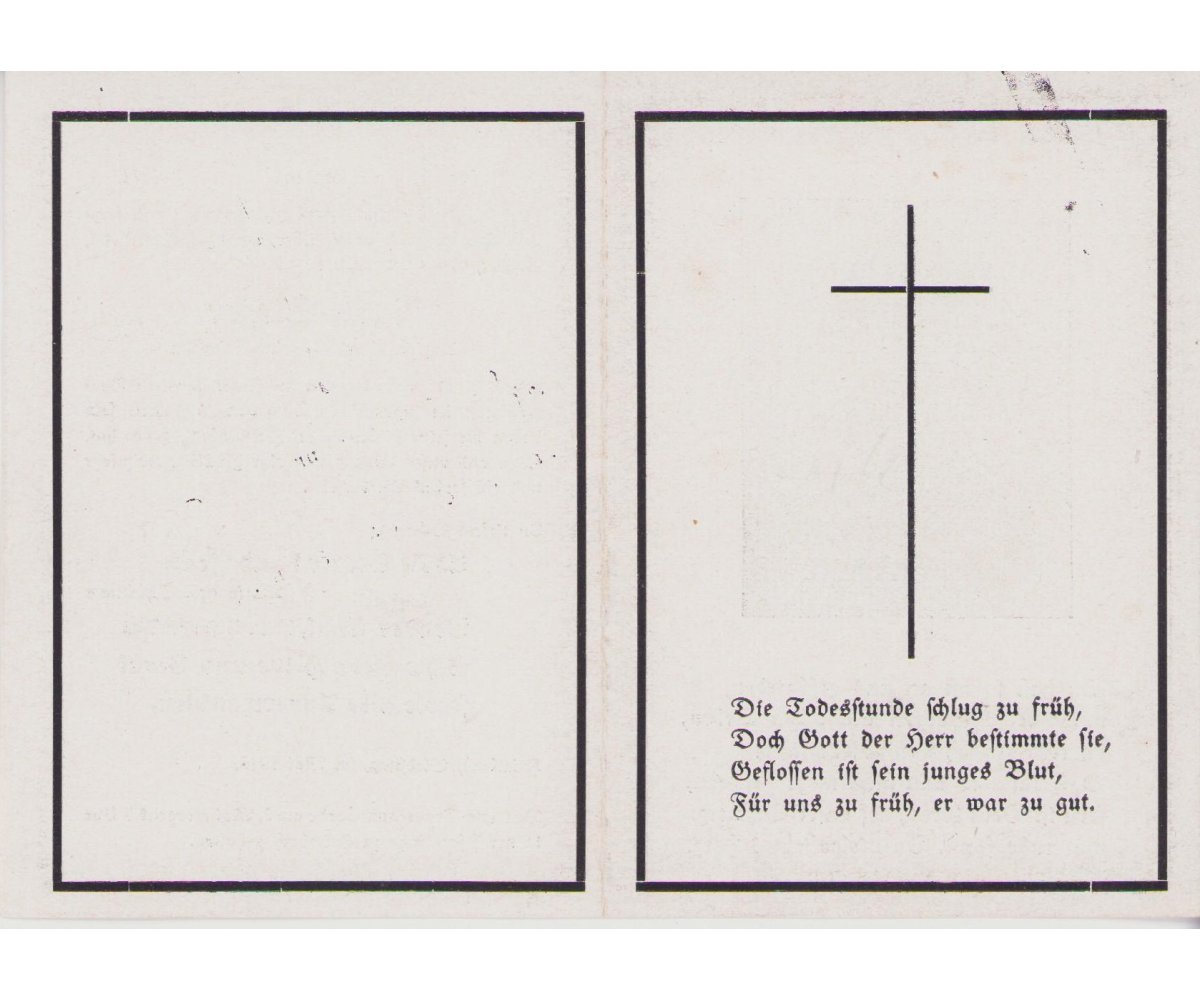 Fallschirmjäger Death Notice (Belgium 1944) — image 2