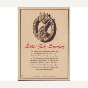 'Heeres-Flak-Abzeichen' Postcard