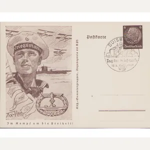 Im Kampf um die Freiheit 'U-Boot-Kriegsabzeichen' Postcard