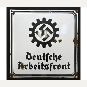 Enamel Deutsche Arbeitsfront Sign (50x50)
