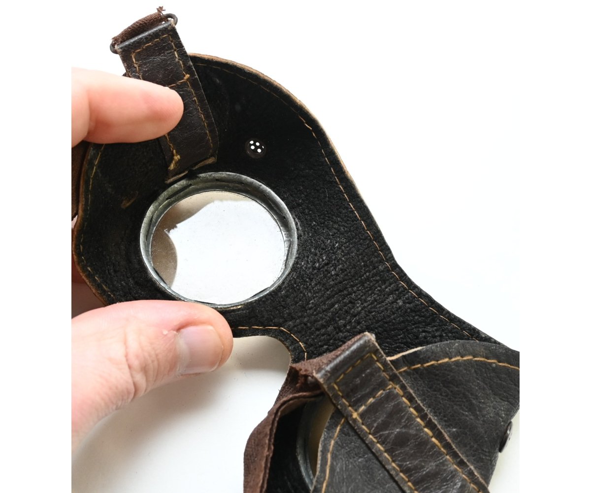 Brown Leather Wehrmacht Schutzbrille — image 3