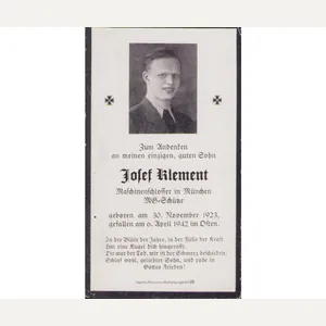 ᛋᛋ-Totenkopf Death Notice 1942 (Raum Demjansk)