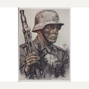 W.Willrich 'Ein Kradschütze' Postcard