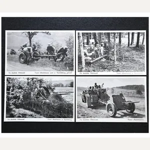 4x Panzer-Abwehrkanone 3,7cm Postcards