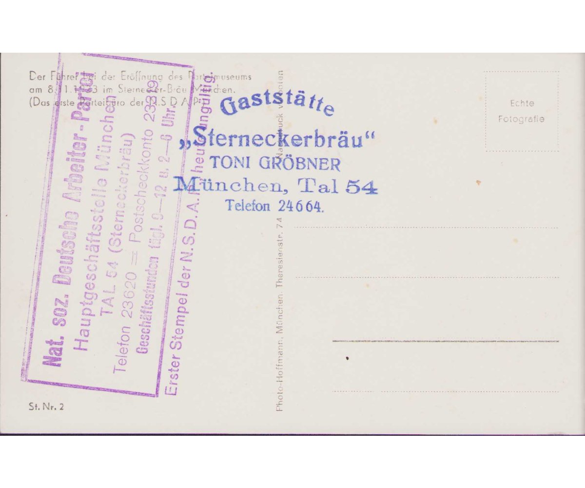 'Eröffnung des Parteimuseum' Postcard — image 2