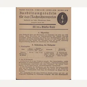 Ausbildungstafeln für das Nachrichtenwesen 1942
