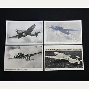 4x Luftwaffe Aircraft Photo Postcards