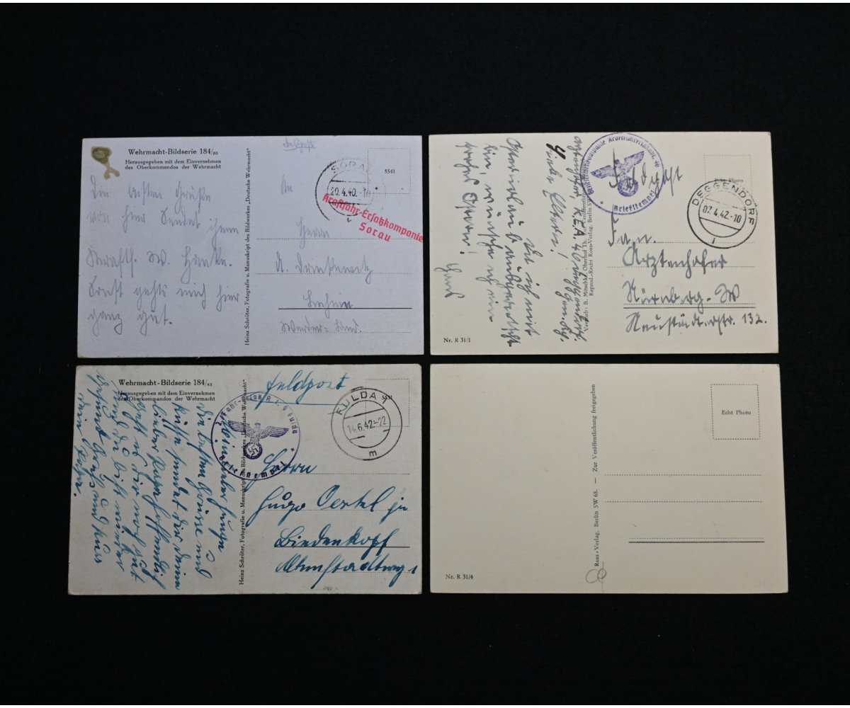 4x Wehrmacht Kradschützen Postcards — image 2