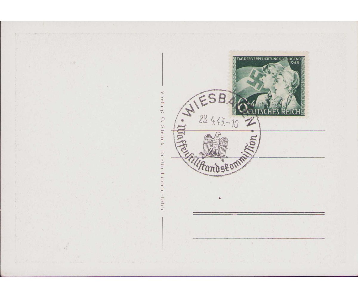 A.Hitler Portrait Photo Postcard (1943) — image 2