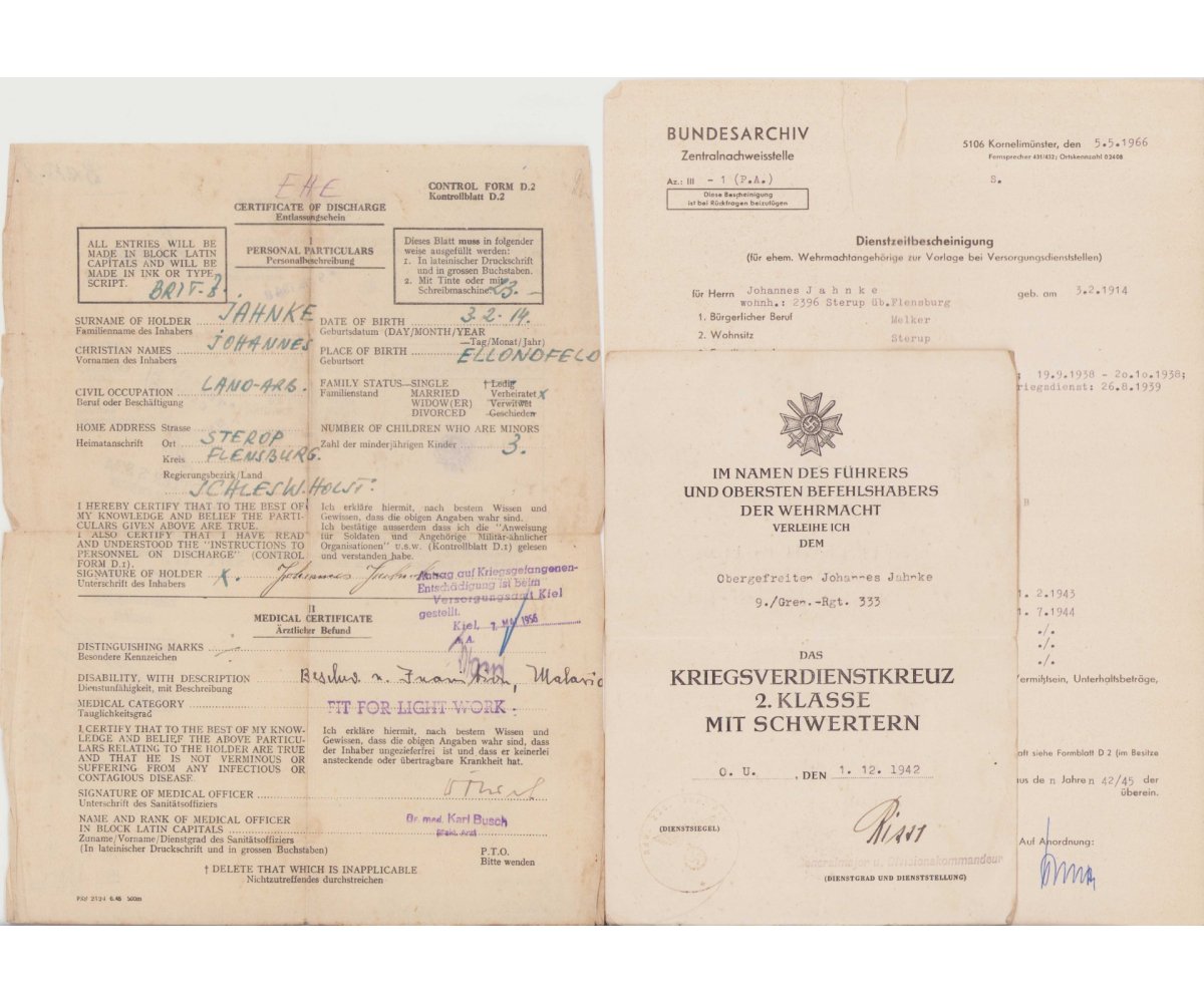 Gren.-Rgt.333 KVK Document Set