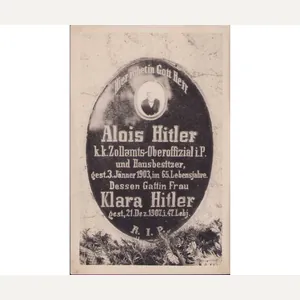 A.Hitler Parents Grave Postcard