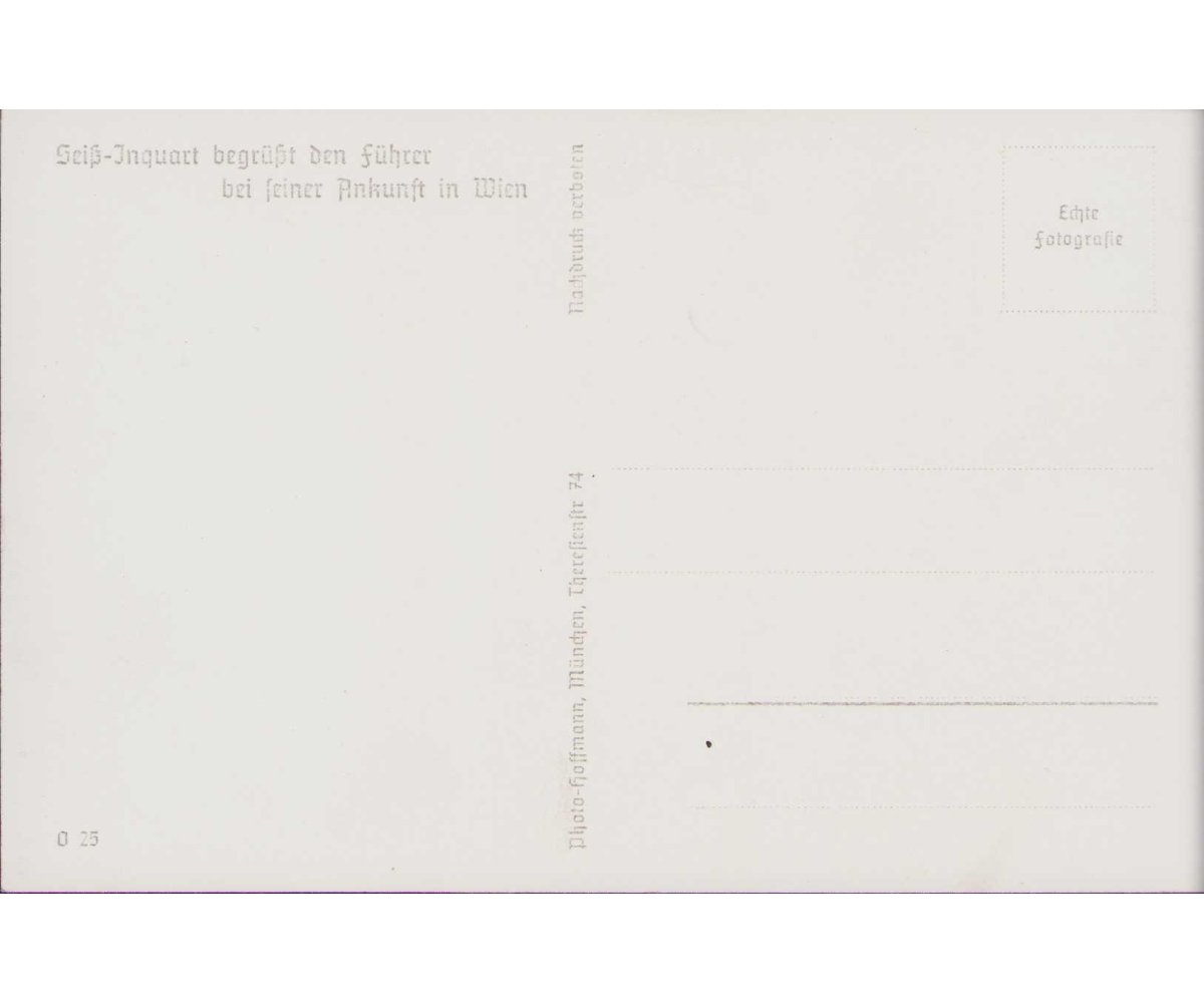 Seiß-Inquart begrußt den Führer Postcard — image 2
