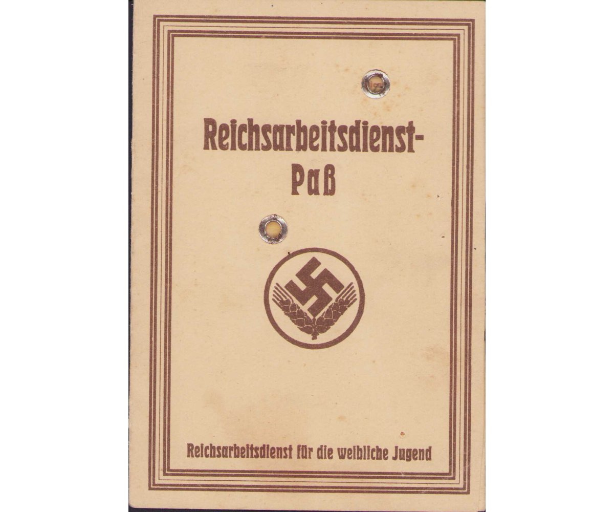 RAD Paß fur Weibliche Jugend