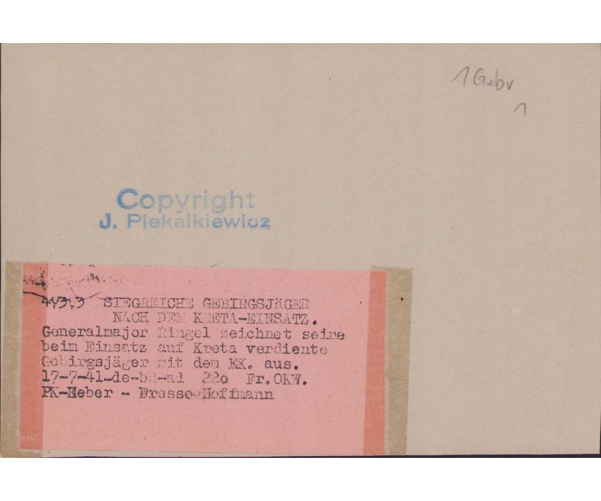 Heeresbergführerabzeichen Press Photo (Kreta 1941) — image 2