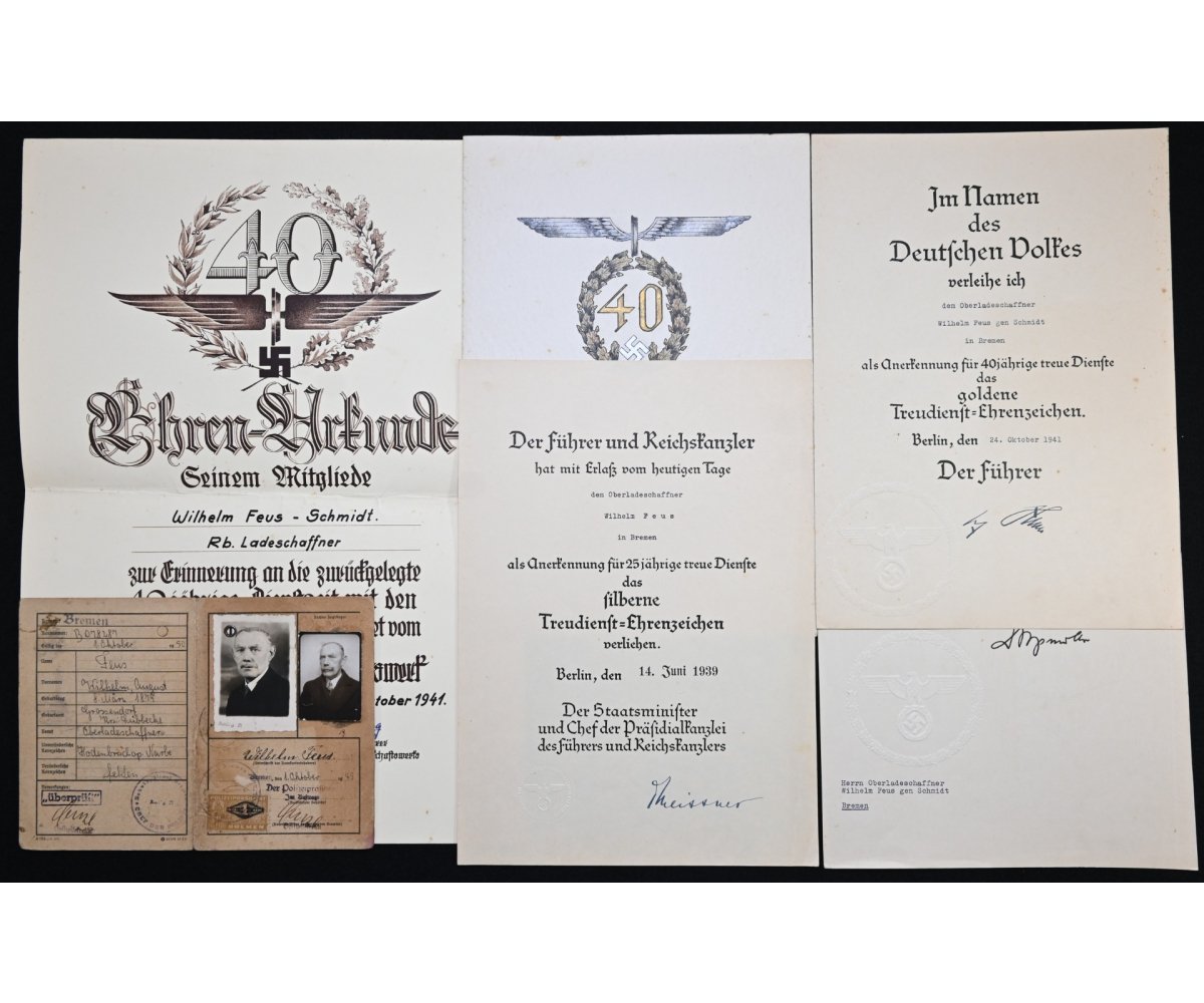 Large 40-Jahre Service Reichsbahn Grouping