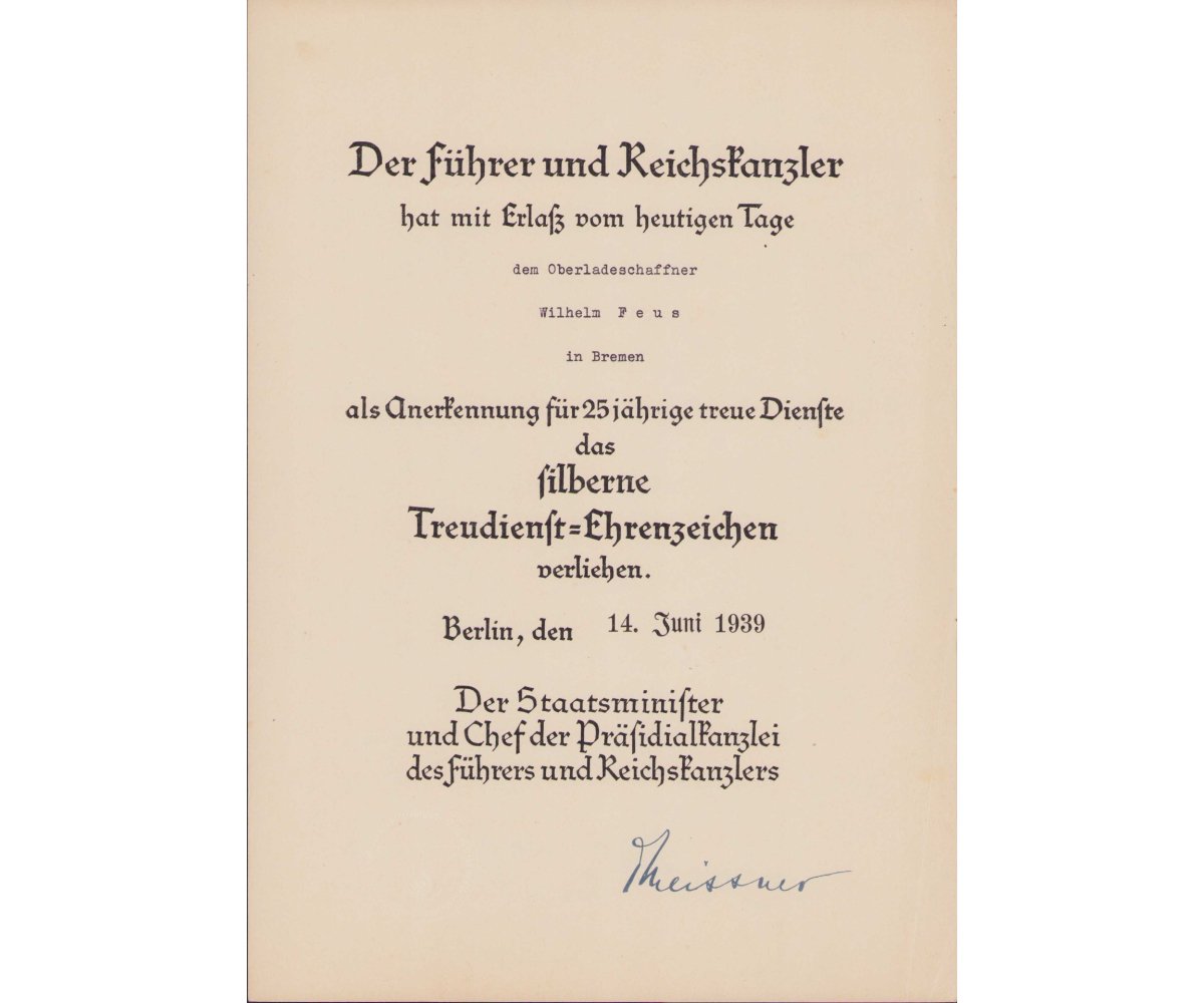 Large 40-Jahre Service Reichsbahn Grouping — image 2