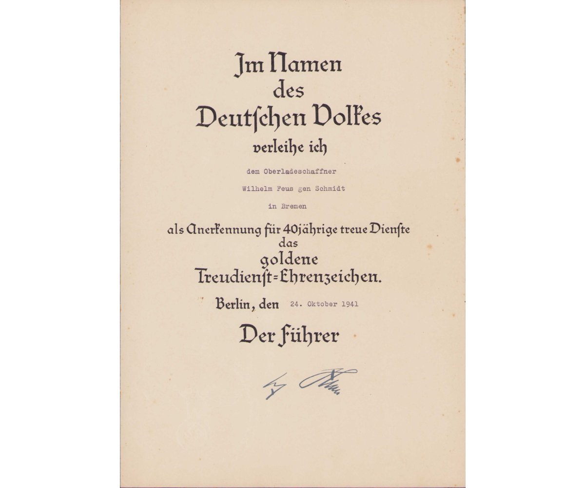 Large 40-Jahre Service Reichsbahn Grouping — image 6