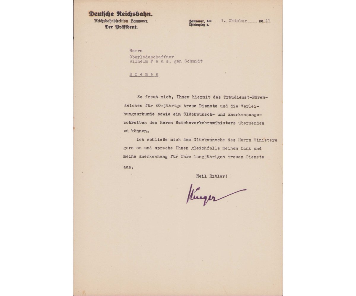 Large 40-Jahre Service Reichsbahn Grouping — image 8