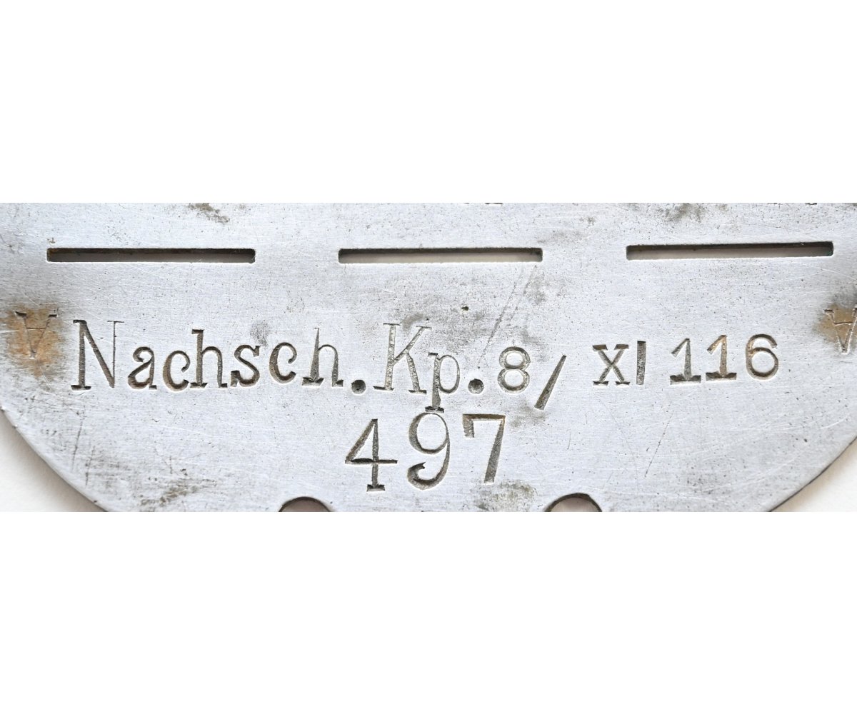 Luftwaffe Nachschub. Kp. 8/XI Erkennungsmarke — image 2