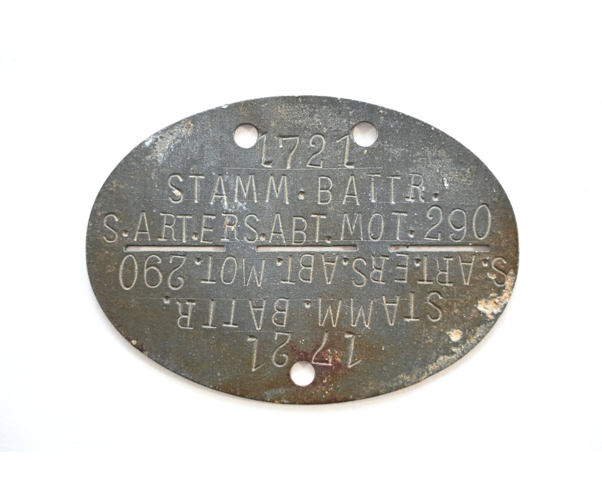 Stamm.Battr./s.Art.Ers.Abt.mot. 290 Erkennungsmarke