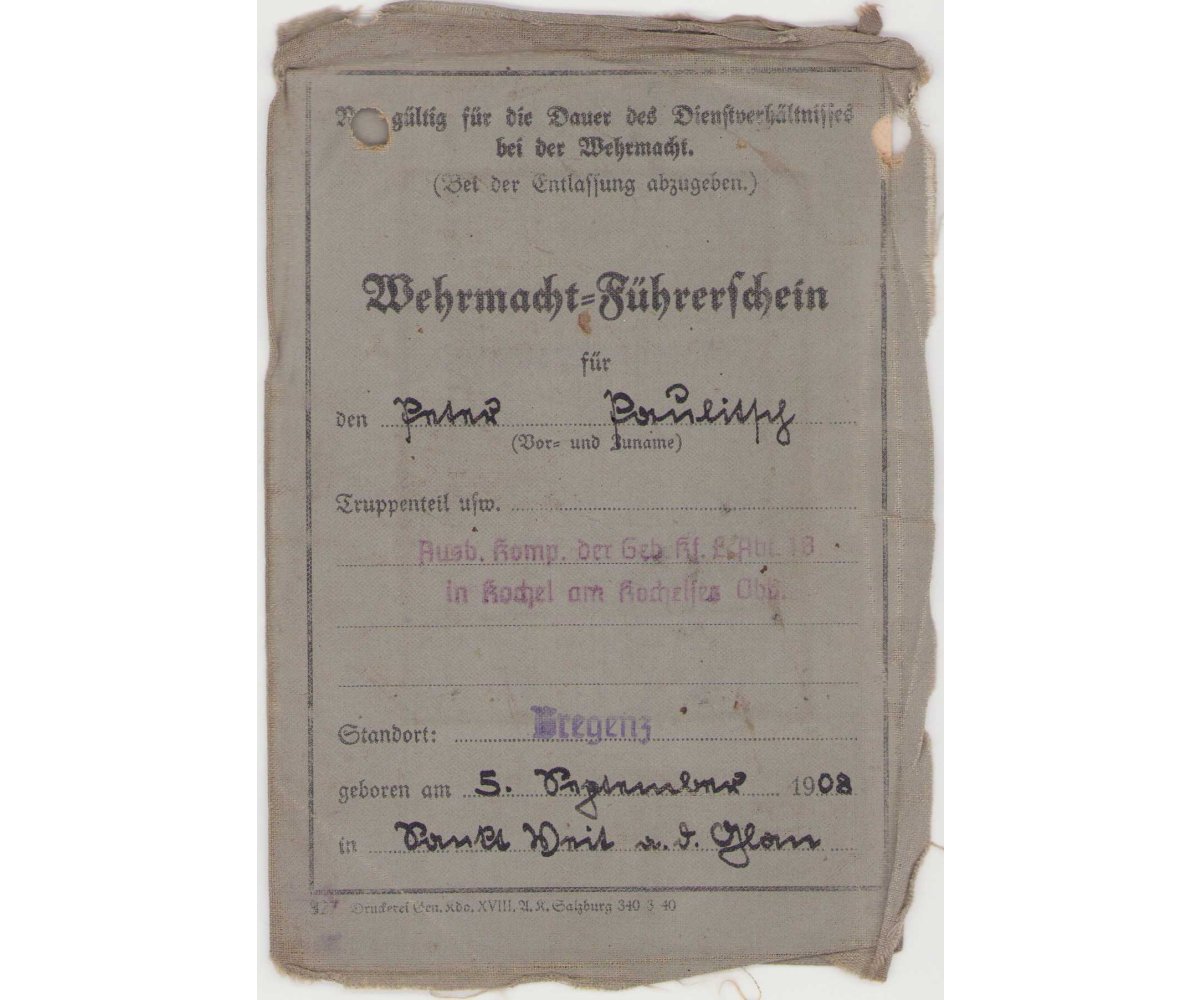 Geb.Kf.Ers.Abt.18 Führerschein — image 2