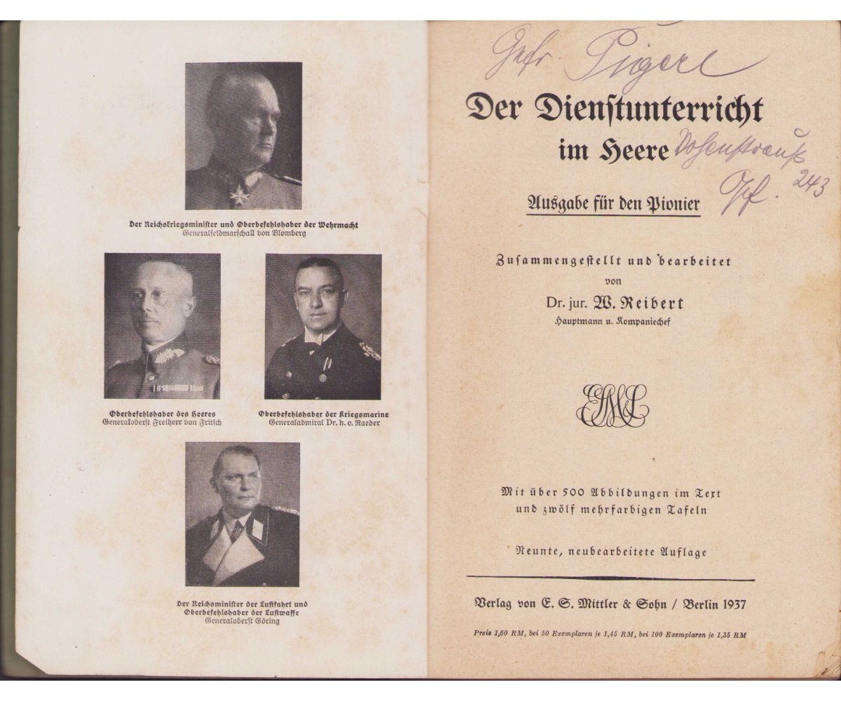 Rare Wehrmacht 'Pionier' Reibert 1937 — image 3