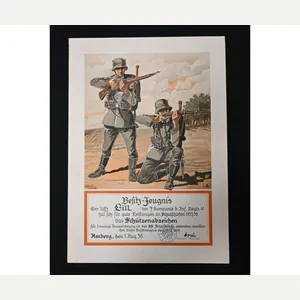 Inf.Rgt.41 Schützenabzeichen Award Document