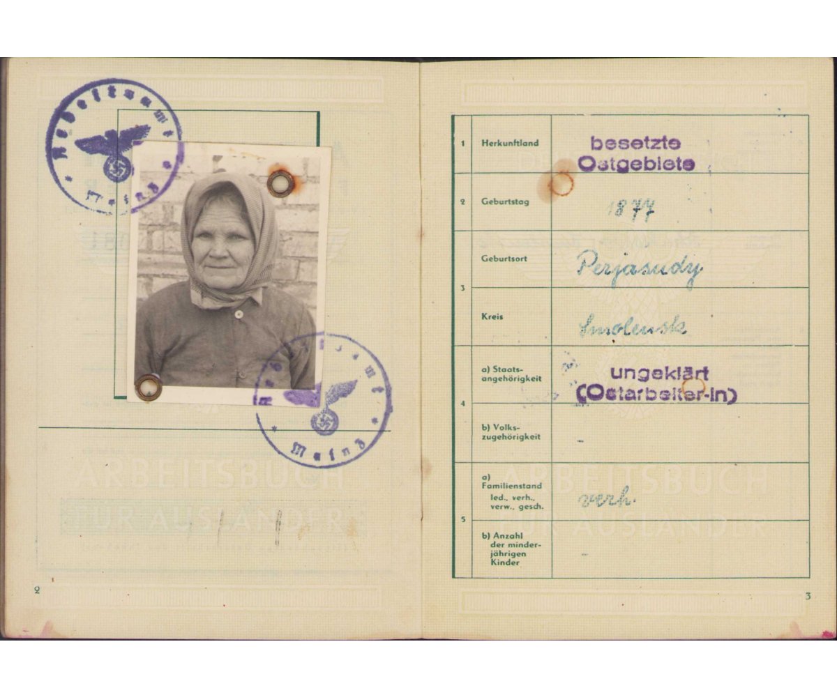 Arbeitsbuch für Ausländer 1944 (Ostarbeiter-in) — image 3