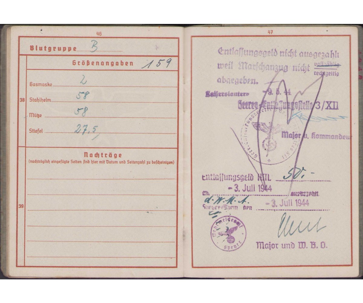 Fla.Btl.66 Wehrpaß (2xVWA/Ost/EKII) — image 15