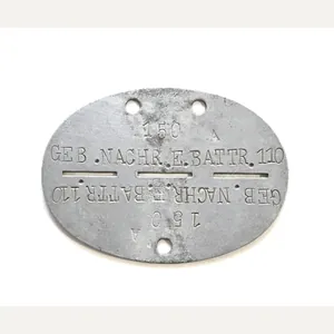 Geb.Nachr.E.Battr.110 Erkennungsmarke