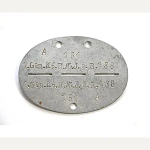 1.Gen.Kp.II./Gebirgs.Ers.Rgt.138 Erkennungsmarke