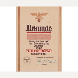 HJ Acceptance Award Document 1940